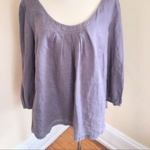 Boden Lilac St. Bart’s Linen Blouse US 18 UK 22